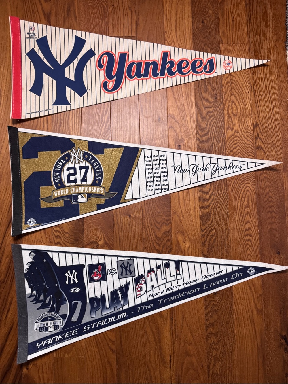 NY Yankees New York Pennants LOT OF 3